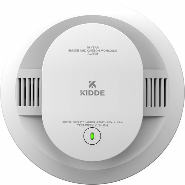 Kidde Combo Carbon Monoxide/Smoke Alarm, 85 dB, Audible, Visual, Surface Mount, Wall Mountable, Ceiling Mountable, Red, Green, Amber, White (KID21031502) Each