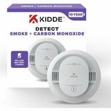 Kidde Combo Carbon Monoxide/Smoke Alarm, 85 dB, Audible, Visual, Surface Mount, Wall Mountable, Ceiling Mountable, Red, Green, Amber, White (KID21031502) Each