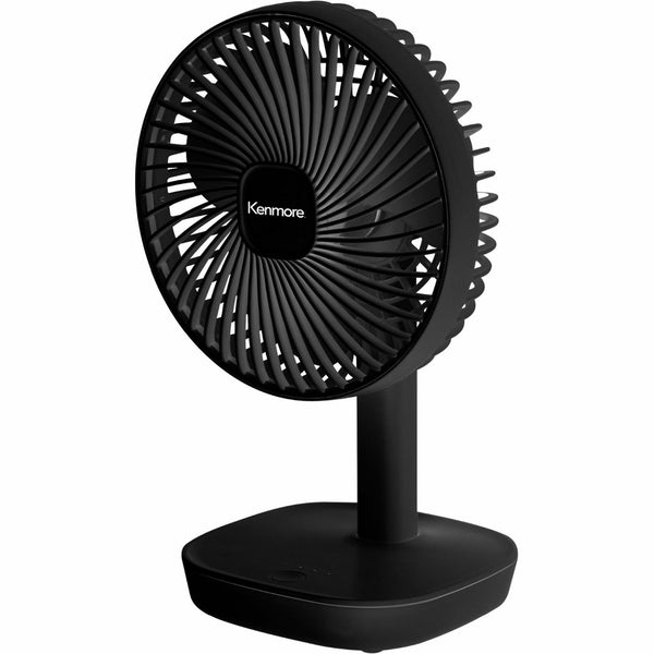 ESM 6" Rechargeable Fan, 4 Speed, Rechargeable, Lightweight, Quiet Operation, Black (ESMKM60002BK) Each