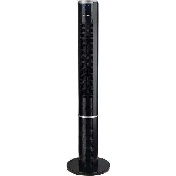 ESM Bladeless Tower Fan, 3 Speed, Bladeless, Oscillating, Timer, Energy Efficient, Black (ESMKM60018BK) Each