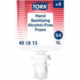 TORK Hand Sanitizer Foam Refill, Fragrance-free Scent, 1.06 quart, Pump Bottle Dispenser, 6/Carton (TRK401813) Case of 6