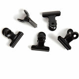 U Brands Bulldog Clip, 1.3", Black, 100 Sheet Capacity, Metal, Steel, 20/Pack (UBR3610U0624) Pack of 20