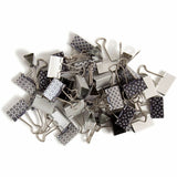 U Brands Binder Clip, 1", Assorted, Silver, White, Black, Medium, 145 Sheet Capacity, Steel, Metal, 36/Pack (UBR3607U0624) Pack of 36