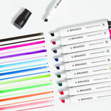 U Brands Dry Erase Marker, Assorted Ink, Dry, White Barrel, 48/Pack (UBR2924U0104) Pack of 48