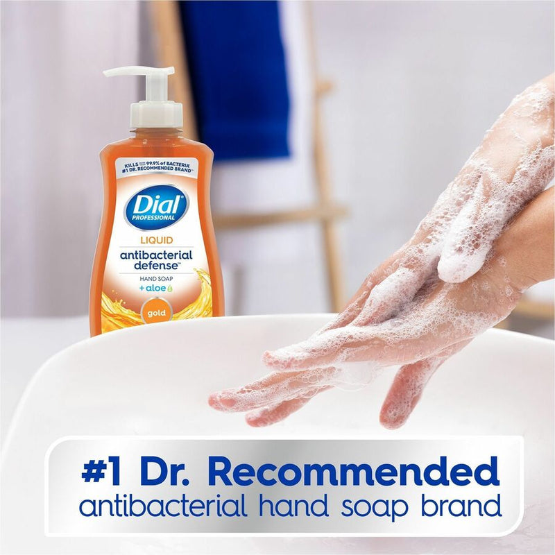 Dial Professional Antibacterial Defense Liquid Hand Soap, Fresh Scent, Aloe Vera Scent, Pump Dispenser (DIA35470EA) Each