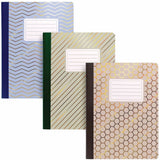 Pukka Pads Haze Notebook, 6 29/32" x 9 4/5", Rounded Corner, Sturdy Cover, 70 Sheets, 140 Pages, Stitched, B5, 3/Pack (PKP9976ASTHZE) Pack of 3