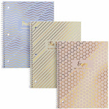 Pukka Pads Haze Notebook, Letter, 8½" x 11", Cardboard Cover, 50 Sheets, Spiral, 3 Hole(s), 80 g/m² Grammage, 3/Pack (PKP9978ASTHZE) Pack of 3