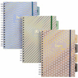 Pukka Pads Haze Notebook, Clear Poly, Transparent Cardboard Cover, Twin Wirebound, 100 Sheets, 200 Pages, 3/Pack (PKP9975ASTHZE) Pack of 3