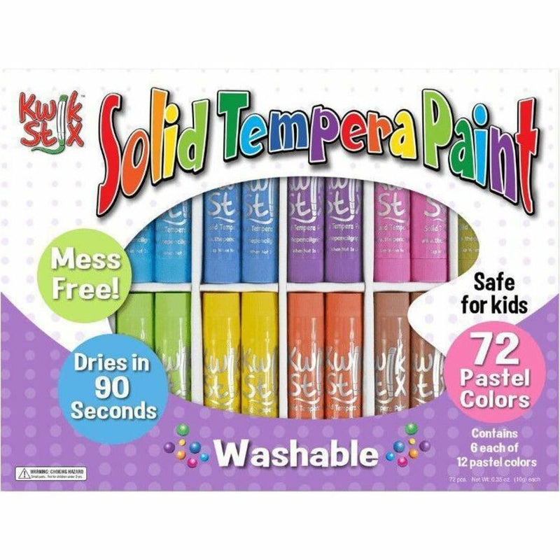 Kwik Stix Tempera Paint/Paper Set, Stick, Assorted Pastel (TPG692) Each