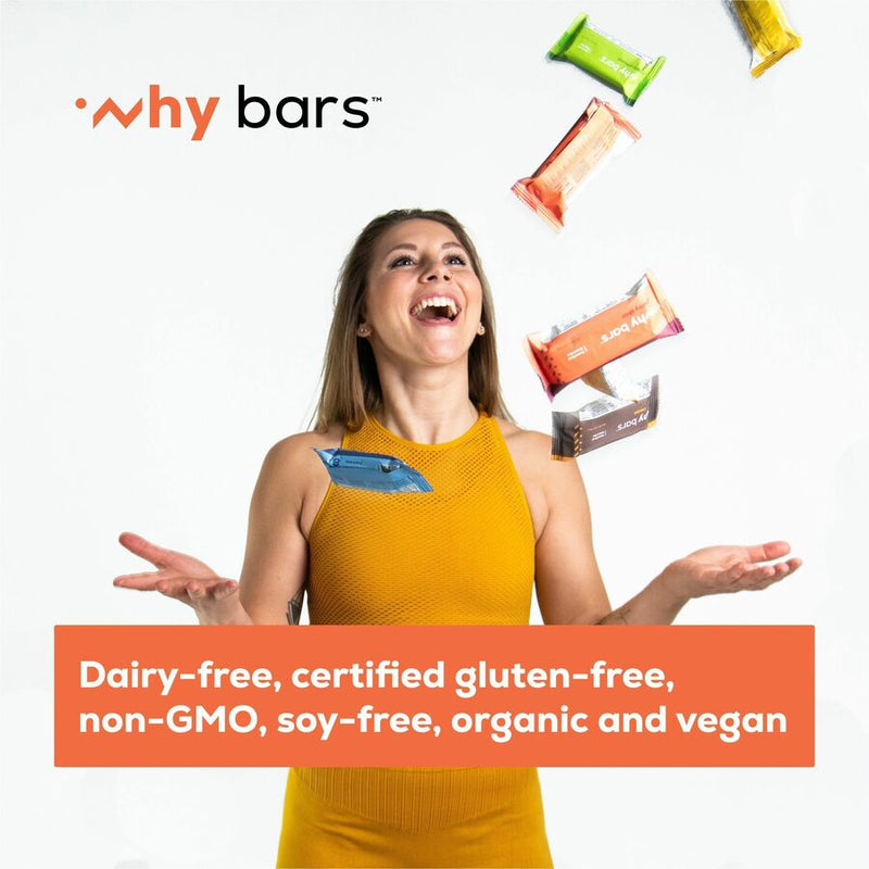 Why Bars Superfood Protein Snack Bars, Gluten-free, Dairy-free, Soy-free, Non-GMO, Individually Wrapped, Zesty Lemon, 2.04 oz, 12/Pack (WHYWB7) Pack of 12