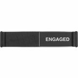 Stewart Superior Sliding Information Sign, "Free/Engaged" Print/Message, 8.9" Width x 2" Height, Black, Silver, 1/Pack (SSCOF135) Each