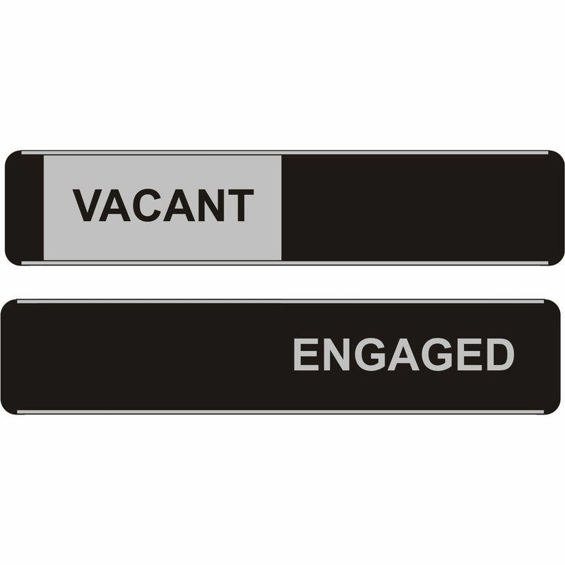 Seco Door Signs, "Vacant" , "Engaged" Print/Message, 10" Width x 2" Height (SSCOF142) Each