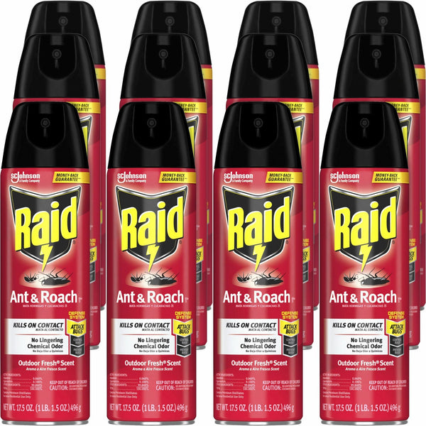 Raid Ant & Roach Killer Spray, 17.50 fl oz, 12/Carton (SJN365986CT) Case of 12