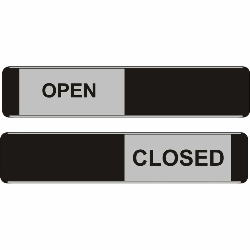 Seco Door Signs, "Open/Closed" Print/Message, 10" Width x 2" Height (SSCOF140) Each