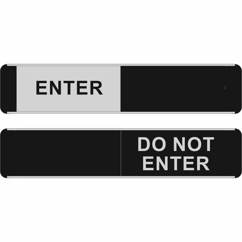 Seco Door Signs, "Enter/Do Not Enter" Print/Message, 10" Width x 2" Height (SSCBA112) Each