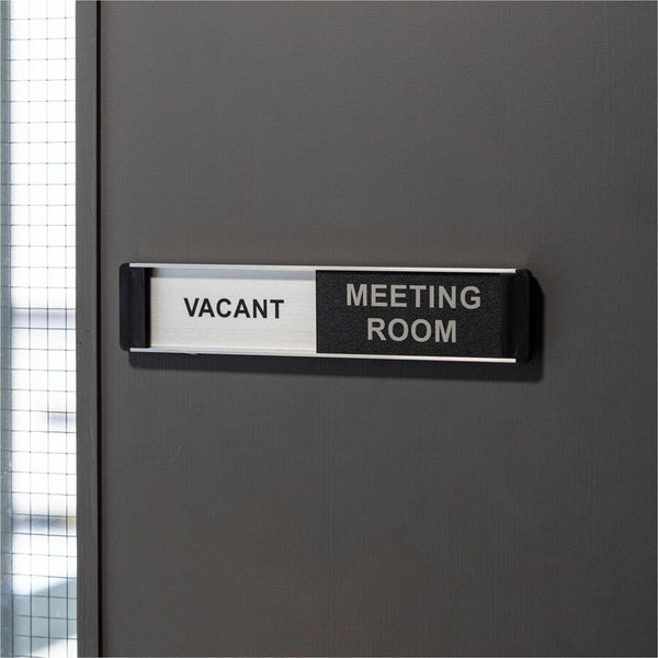 Stewart Superior Conference Room Sign, "Meeting Room" , "Engaged" , "Meeting Room" , "Vacant" Print/Message, 10" Width x 2" Height (SSCBA101) Each