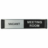 Stewart Superior Conference Room Sign, "Meeting Room" , "Engaged" , "Meeting Room" , "Vacant" Print/Message, 10" Width x 2" Height (SSCBA101) Each