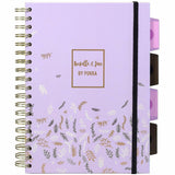 Pukka Pads Rochelle & Jess Notebook, 7 1/2" x 10", Black, Lilac, Gold Cover, 5 Subject(s), 100 Sheets, Ruled Margin, 3/Pack (PKP9917ROC) Pack of 3