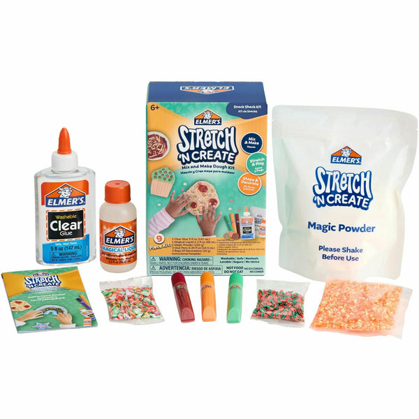 Elmer's Stretch 'N Create Dough Kit, Shaping, Art, Craft, Decoration, 9 Piece(s), 1/Box, Snack Shack (EPI2204745) 1 Box