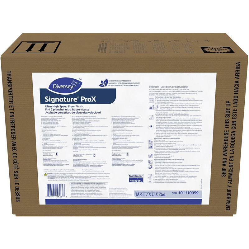 Diversey Care Signature UHS Floor Finish, Ready-To-Use, 639.1 fl oz (20 quart) (DVO101110059) Each