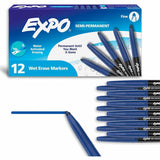 Sanford Expo Wet-Erase Markers, Fine Marker Point, Blue Ink, 1/Dozen (SAN2211319) 1 Dozen