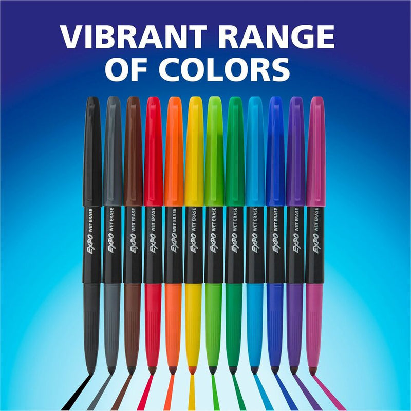 Sanford Expo Wet-Erase Markers, Fine Marker Point, Blue Ink, 1/Dozen (SAN2211319) 1 Dozen