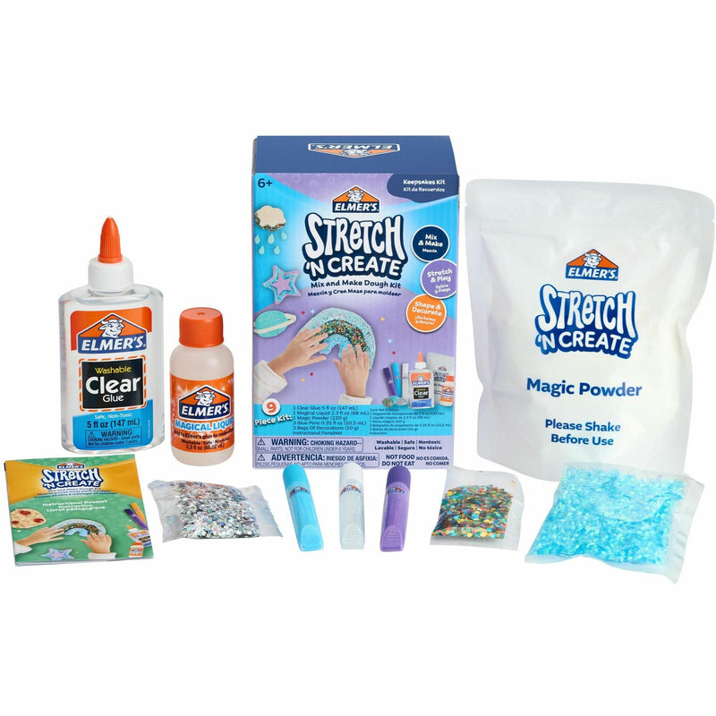 Elmer's Stretch 'N Create Dough Kit, Decoration, Shaping, Art, Craft, 9 Piece(s), 1 Box, Keepsakes (EPI2204746) 1 Box