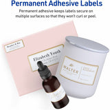 Avery Avery Multipurpose Label, x 2" Diameter, Gold, Matte White, Gold Border, Permanent Adhesive, Round, Laser, Inkjet, Matte, 120/Pack (AVE22875) Pack of 120