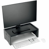 DURABLE Monitor Stand EFFECT, 22.05 lb Load Capacity, 6.30" x 19.69", Desk, Table, Metal, Felt, Charcoal (DBL508158) Each