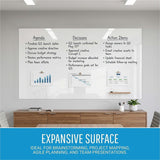 Lorell Loop Whiteboard, 60" (5 ft) Width x 36" (3 ft) Height, White Steel Surface (LLR69670) Each