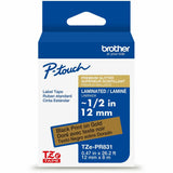 Brother P-touch Tze Label Tape, 15/32", Glitter Gold, Laminated, Water Resistant (BRTTZEPR831G) Each