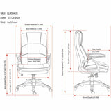 Lorell Black Base Leather High-back Chair, Black (LLR59435) Each