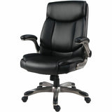 Lorell Sera High-Back Manager Chair w/ Flip-up Armrest, Black (LLR63271) Each