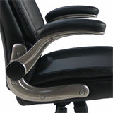 Lorell Sera High-Back Manager Chair w/ Flip-up Armrest, Black (LLR63271) Each