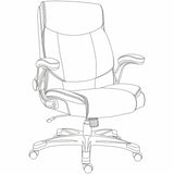 Lorell Sera High-Back Manager Chair w/ Flip-up Armrest, Black (LLR63271) Each