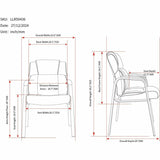 Lorell Cushioned Low-Back Guest Chair, Polyurethane Seat Material, Polyurethane Back Material, Steel Frame Material, Low Back, Four-legged Base, Black, Vinyl, Armrest (LLR59436) Each