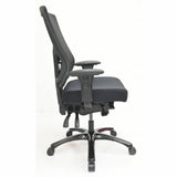 Lorell Big & Tall Mesh High-Back Chair, Fabric Seat Material, Mesh Back Material,- Black (LLR62010) Each