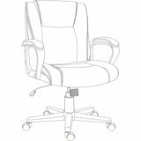 Lorell SOHO Mid-back Chair w/Armrest, Black (LLR81810) Each
