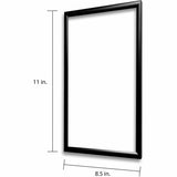 Deflecto Wall Mount Snap Frame, 9.75" x 12.25" Frame Size, Holds 8.50" x 11" Insert, Black (DEF690001B) Each