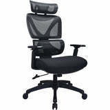Lorell Xavier Mesh High-Back Chair with Articulating Lumbar, Black (LLR84397) Each