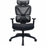 Lorell Xavier Mesh High-Back Chair with Articulating Lumbar, Black (LLR84397) Each