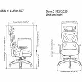 Lorell Xavier Mesh High-Back Chair with Articulating Lumbar, Black (LLR84397) Each
