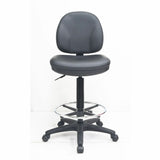 Lorell Millenia Series Adjustable Task Stool with Back, Black (LLR80018) Each
