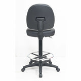 Lorell Millenia Series Adjustable Task Stool with Back, Black (LLR80018) Each