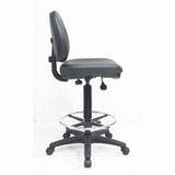 Lorell Millenia Series Adjustable Task Stool with Back, Black (LLR80018) Each