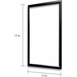 Deflecto Wall Mount Snap Frame, 12.25" x 18.25" Frame Size, Holds 11" x 17" Insert, Black (DEF690002B) Each
