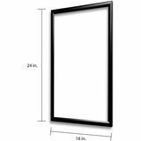 Deflecto Wall Mount Snap Frame, 19.13" x 25.25" Frame Size, Holds 18" x 24" Insert, Black, (DEF690003B) Each
