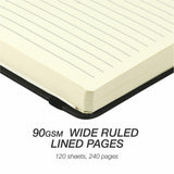 Samsill Classic Hardbound Journal, 10" x 7.5", Faux Leather, PU Leather Cover, 120 Sheets, 240 Pages (SAM22310) Each