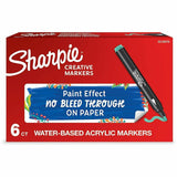 Sharpie Creative Markers, Lake Green Ink, Water Based, Acrylic Based, 6/Box (SAN2218070) Box of 6