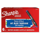 Sharpie Creative Markers, Lilac Ink, Water Based, Acrylic Based, 6/Box (SAN2218114) Box of 6